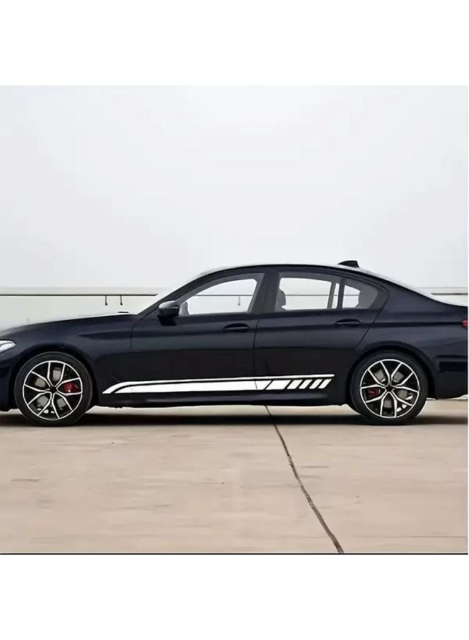 Black Car Side Stickers Glossy Aerodynamic Line Decals Easy Peel And Stick No Residue - Image 5